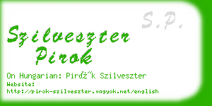 szilveszter pirok business card